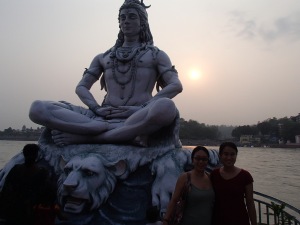 This Shiva statue is on a platform facing the below picture